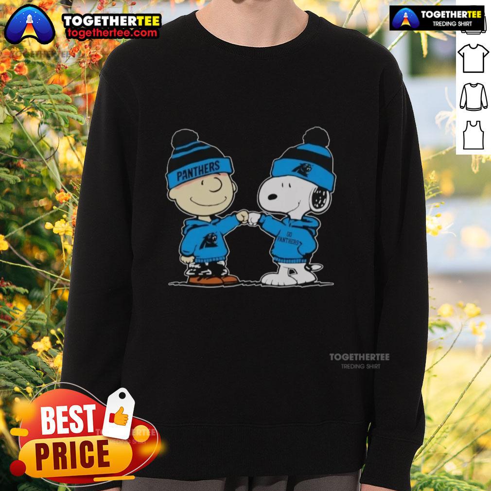 Nice Carolina Panthers Snoopy And Charlie Brown Best Friends T-Shirt - Image 5