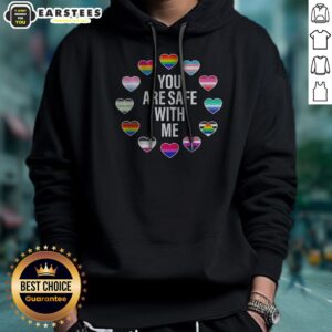 Alternative view of Top You Are Safe With Me Pride Month Shirt