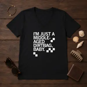 Alternative view of Original Middle Aged Dirt Bag Shirt