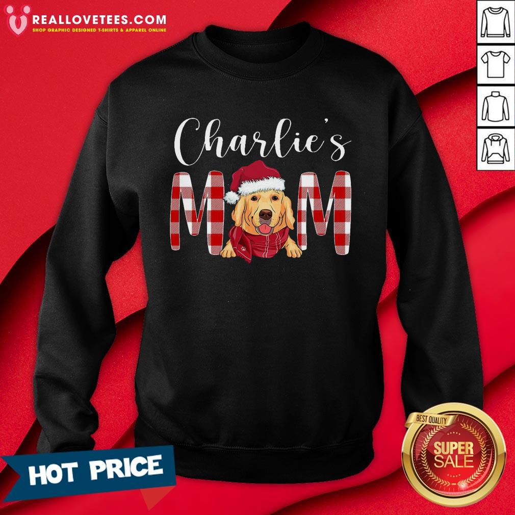 Pro Golden Retriever Charlie’s Mom Christmas Shirt - Image 3