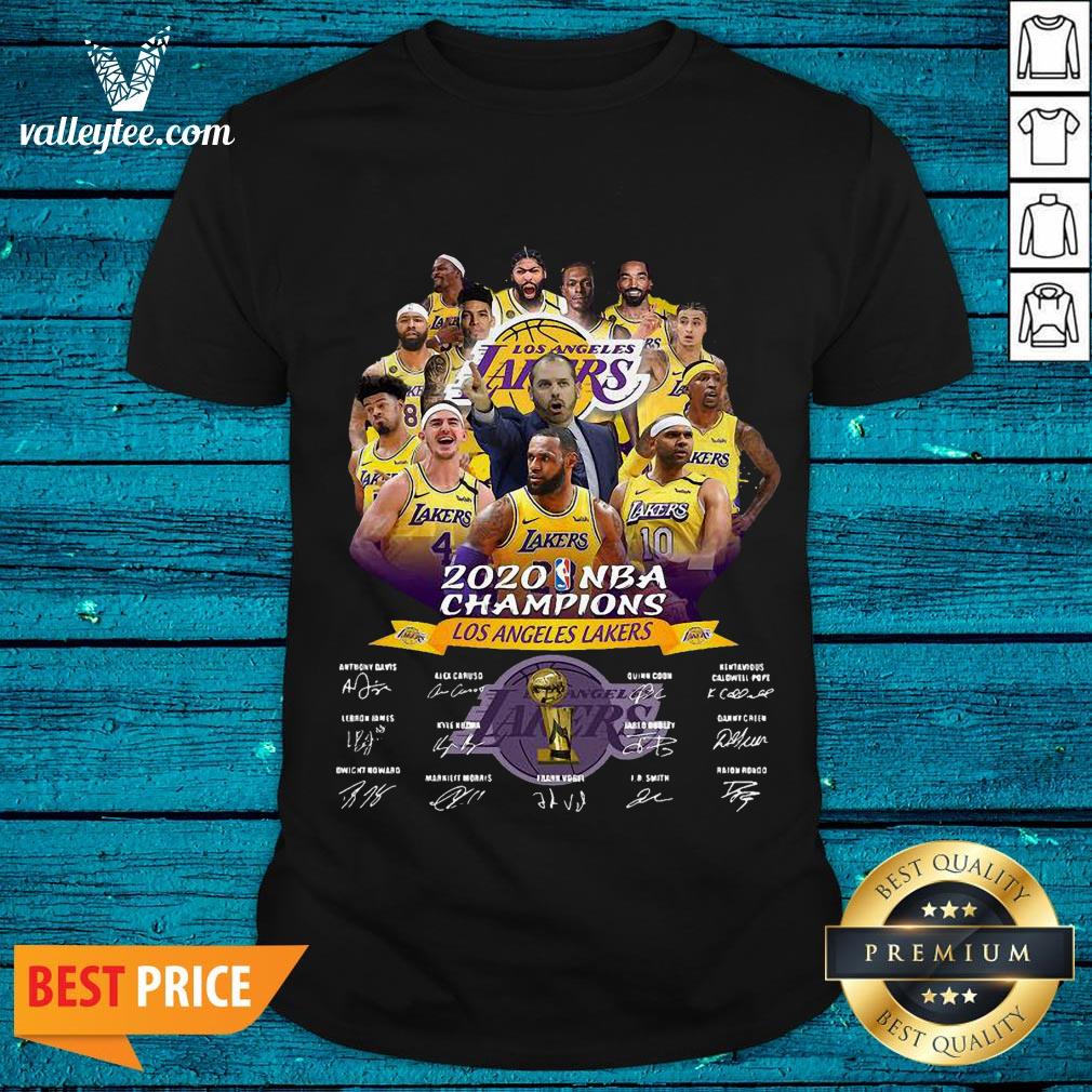 2020 Nba Champions Los Angeles Lakers Signatures Shirt