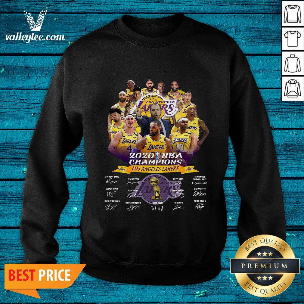 2020 Nba Champions Los Angeles Lakers Signatures Shirt - Image 5