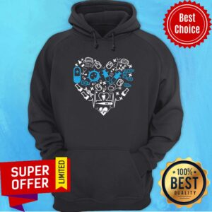 Alternative view of Love Heart Chemistry Pharmacy Shirt