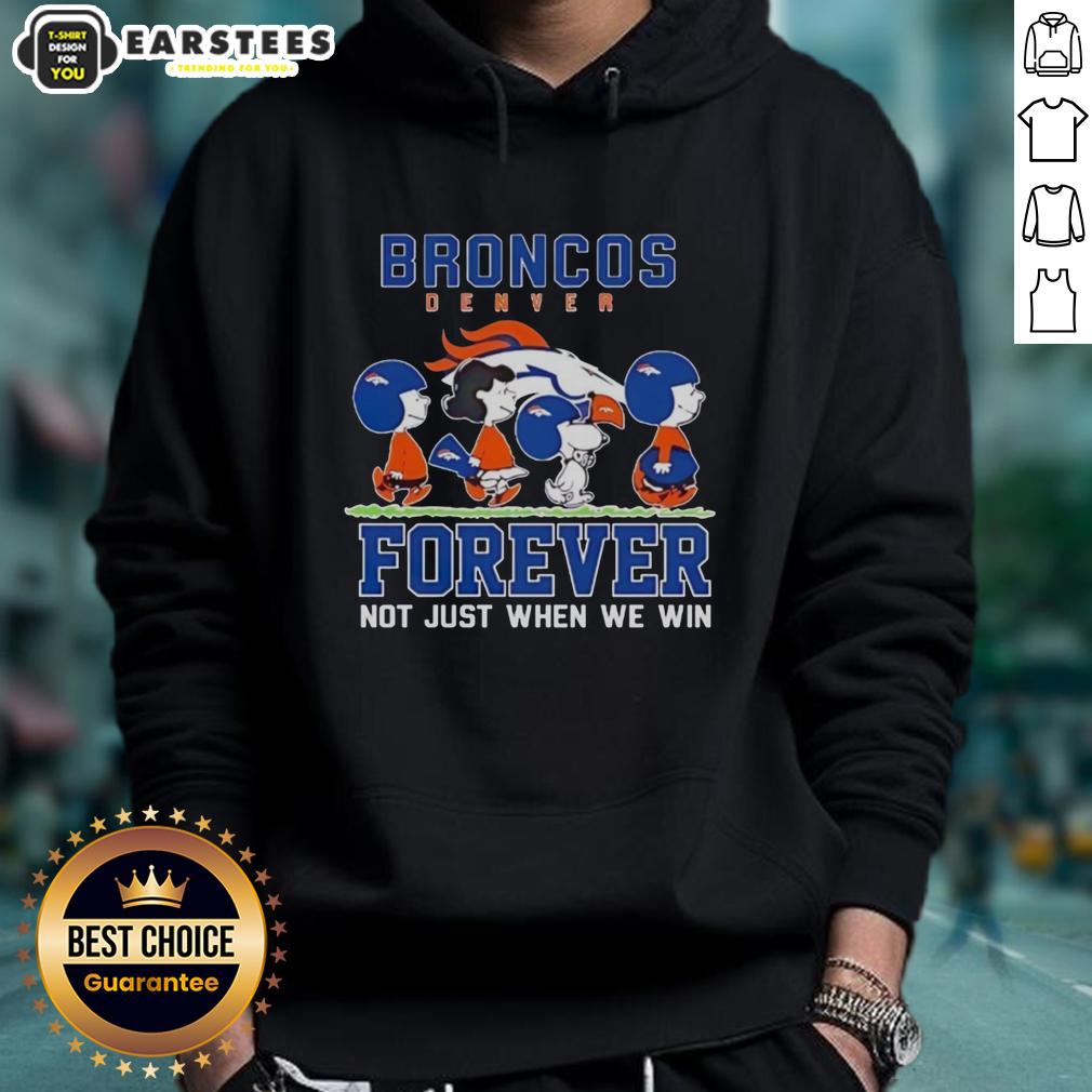 Awesome Snoopy And Charlie Brown Denver Broncos Forever Not Just When We Win T-Shirt - Image 2
