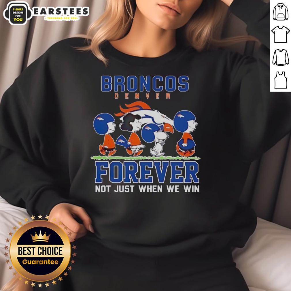 Awesome Snoopy And Charlie Brown Denver Broncos Forever Not Just When We Win T-Shirt - Image 5