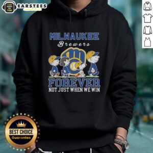 Alternative view of Awesome Snoopy And Charlie Brown Milwaukee Brewers Baseball Forever Not Just When We Win T-Shirt