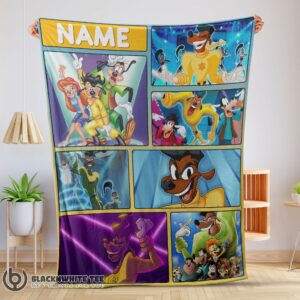 Hot Cute Disney A Goofy Movie Max Goof & Powerline Blanket Fleece Customized Blanket
