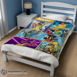 Alternative view of Hot Cute Disney A Goofy Movie Max Goof & Powerline Blanket Fleece Customized Blanket