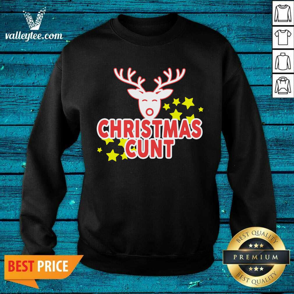Attractive Reindeer Christmas Cunt Shirt - Image 5