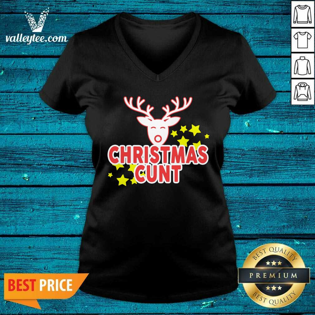 Attractive Reindeer Christmas Cunt Shirt - Image 3
