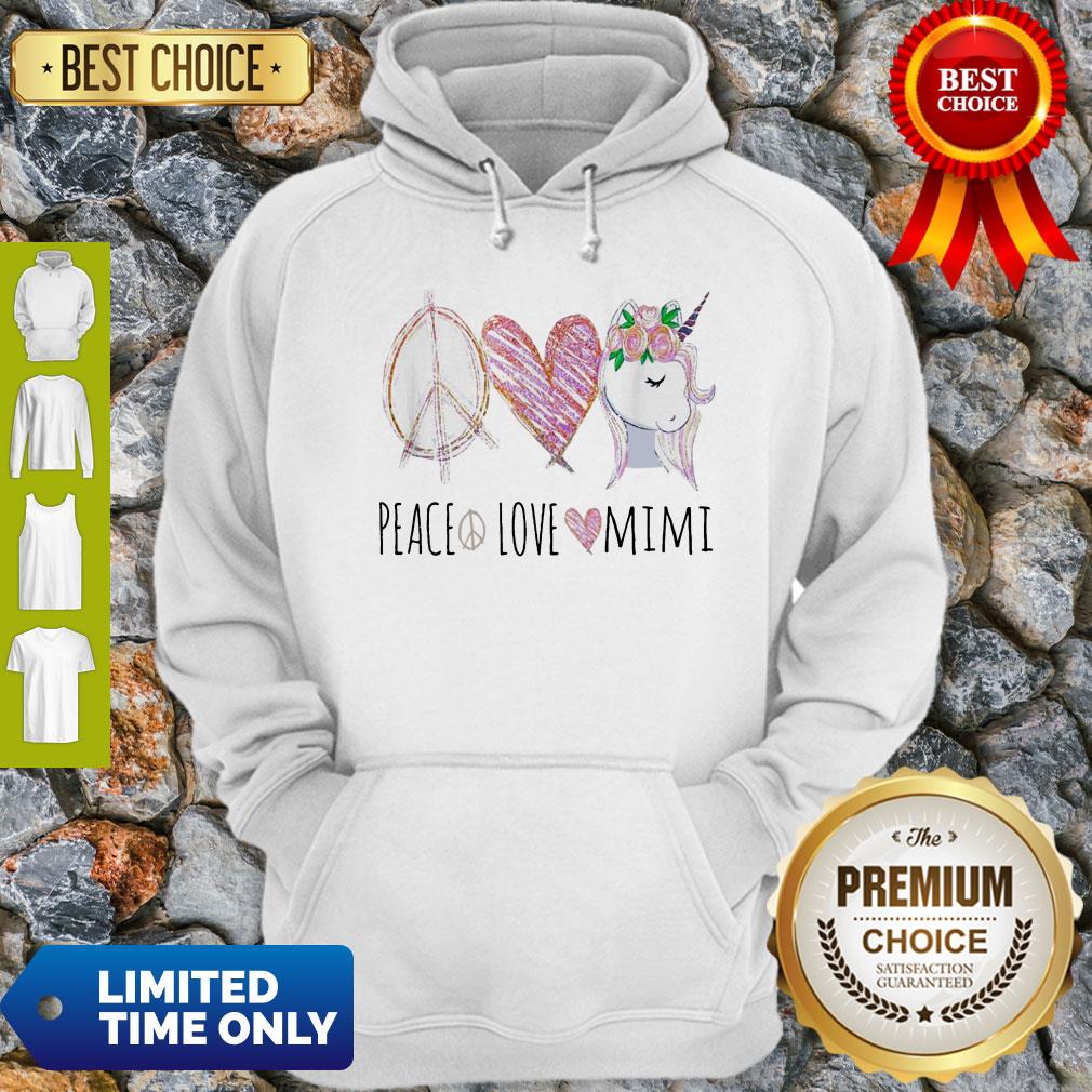 Official Peace Love Mimi Unicorn Shirt - Image 4