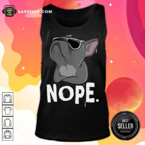 Alternative view of Original Nope Lazy Frenchie Bulldog Shirt