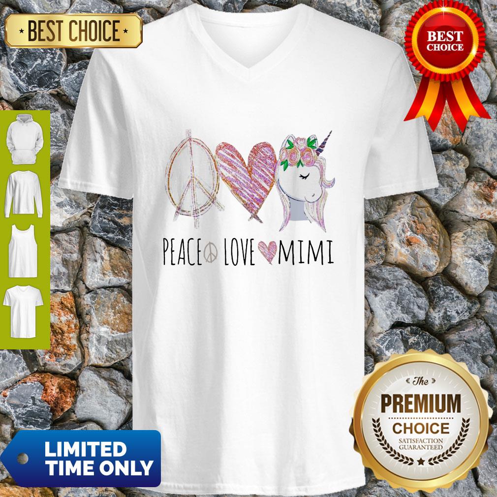 Official Peace Love Mimi Unicorn Shirt - Image 5