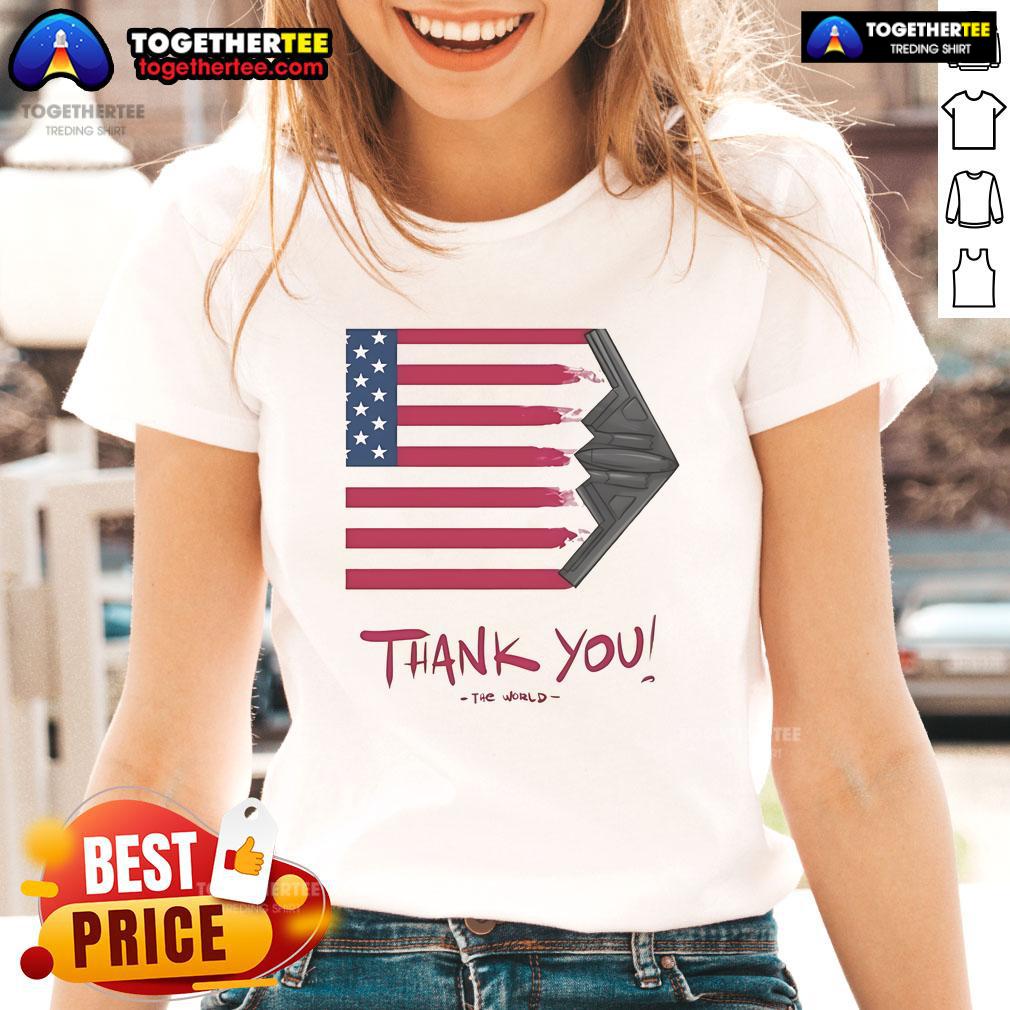 Official Gunther Eagleman Thank You Flag USA T-Shirt - Image 3