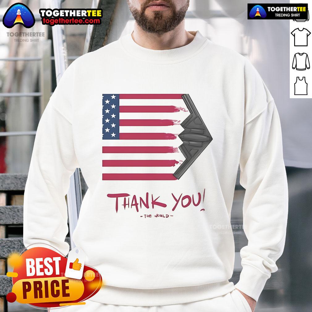 Official Gunther Eagleman Thank You Flag USA T-Shirt - Image 5