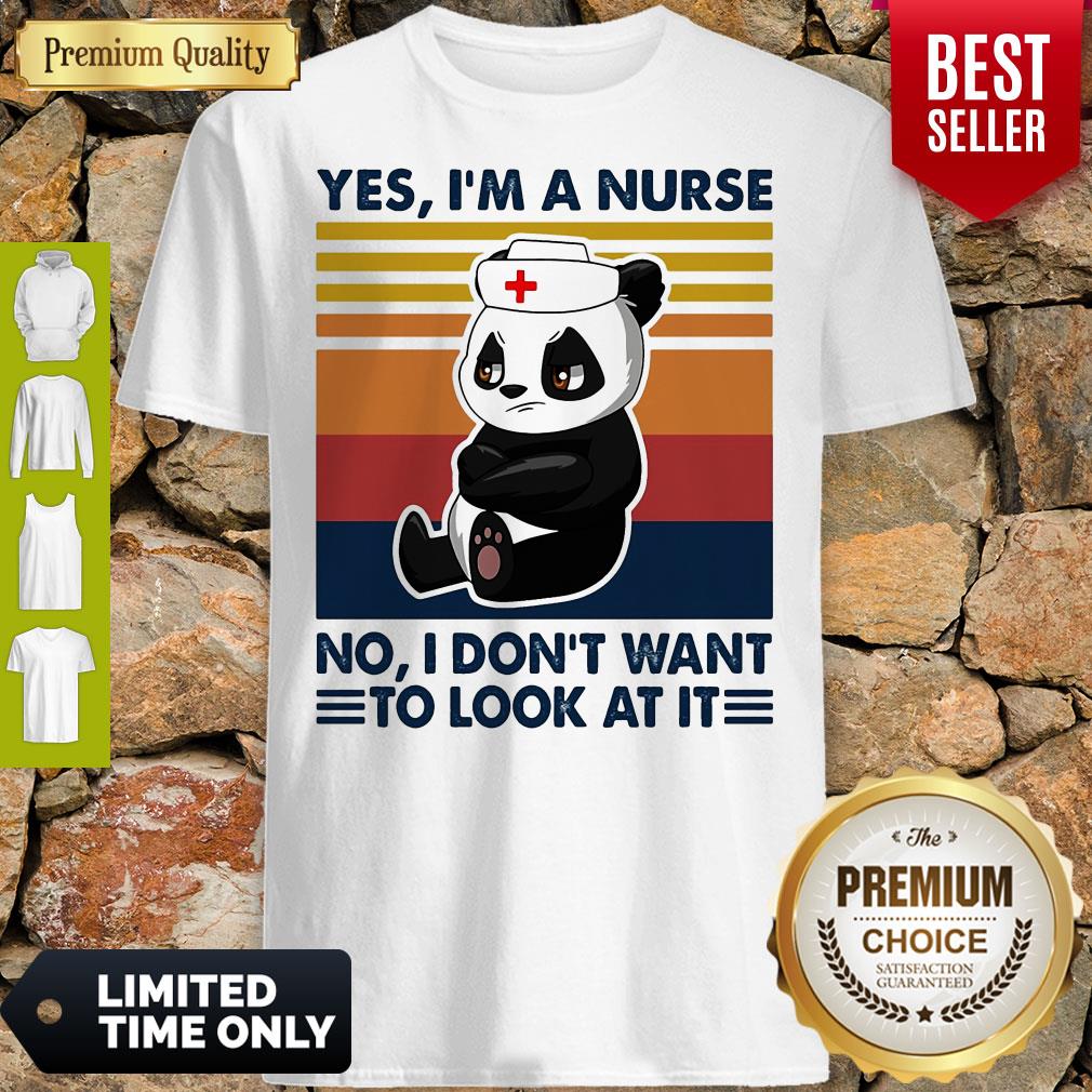 Oficial Bear Panda Yes Im No I Dont Want To Look At It Vintage Shirt