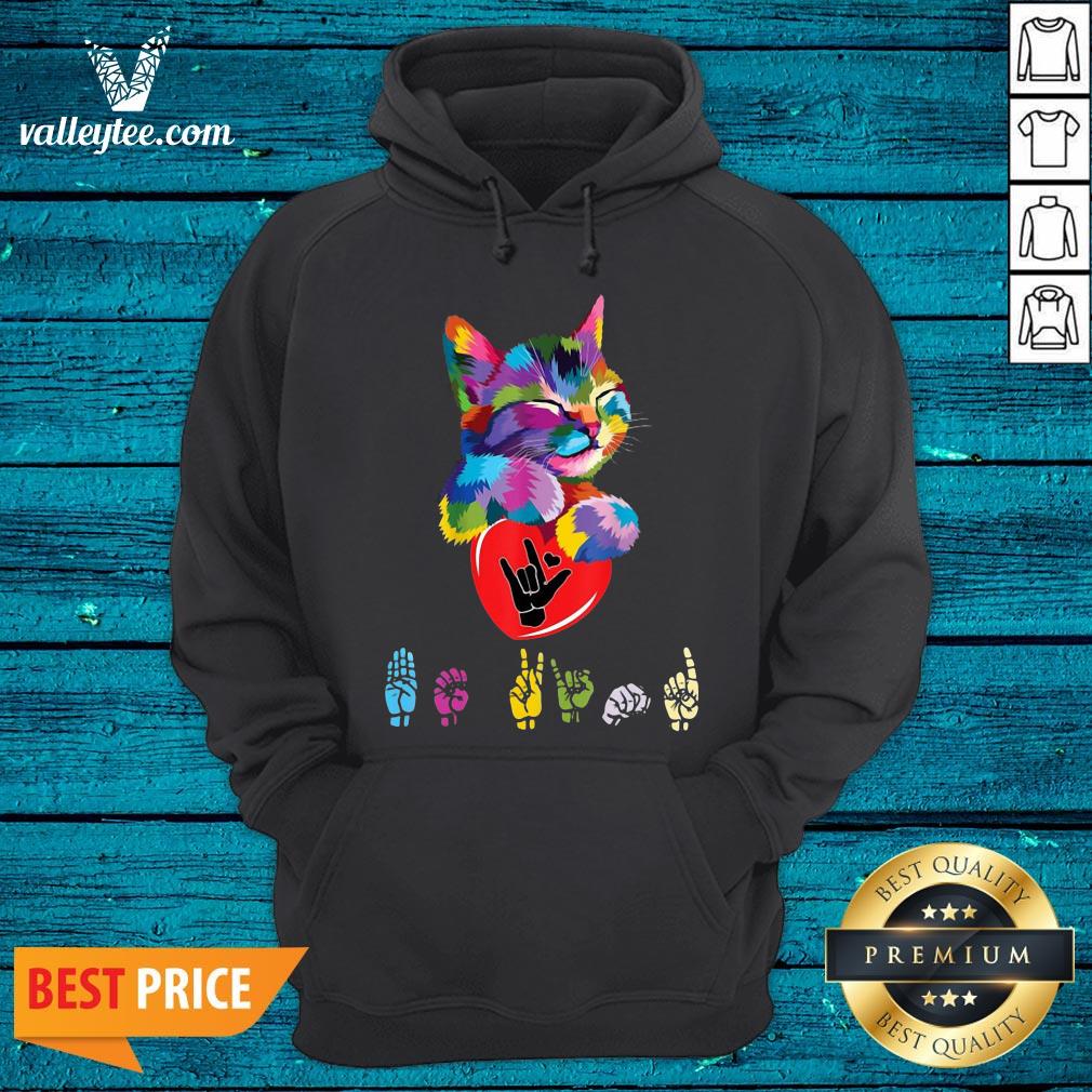 Beautiful Cat Colorful Hug Be Kind Shirt - Image 3