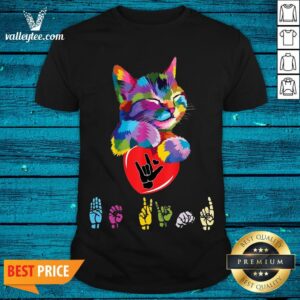 Beautiful Cat Colorful Hug Be Kind Shirt