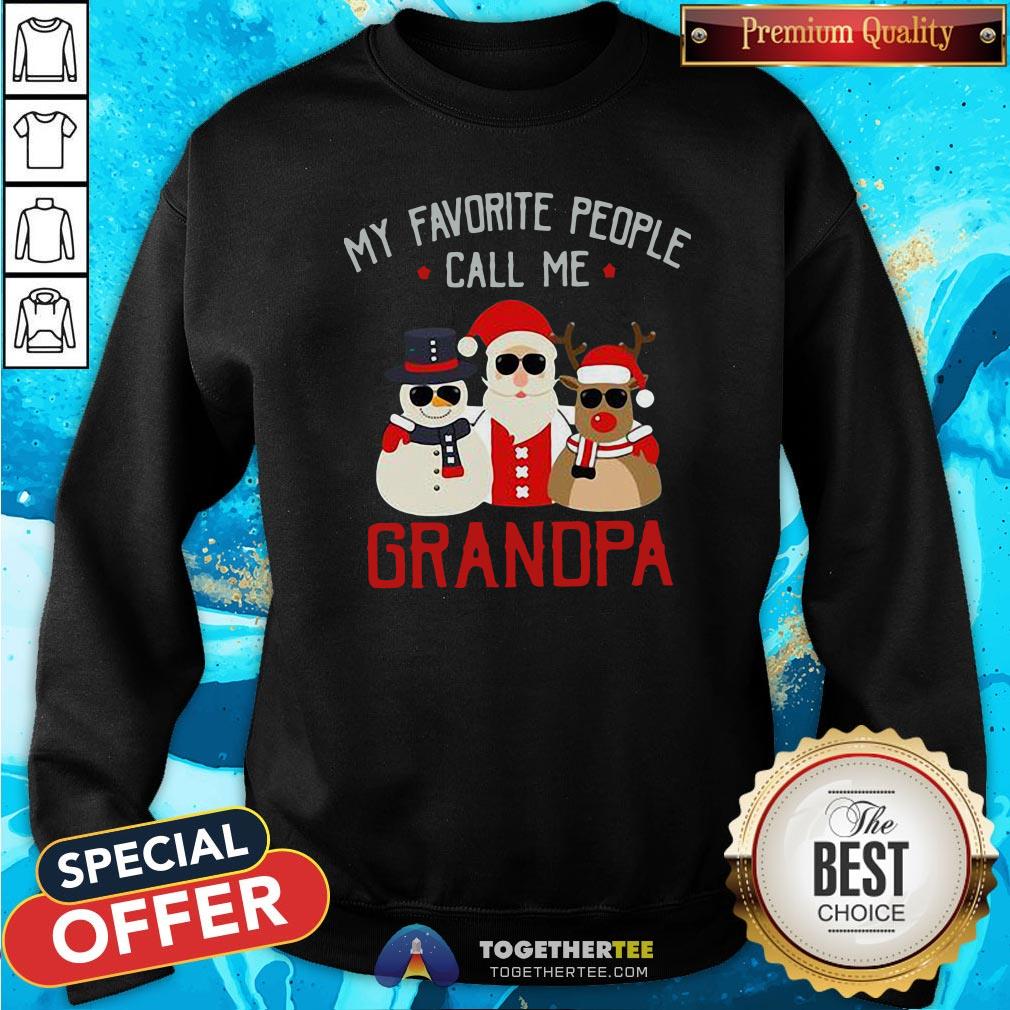 Hot Favorite People Call Me Grandpa Christmas Shirt - Image 4