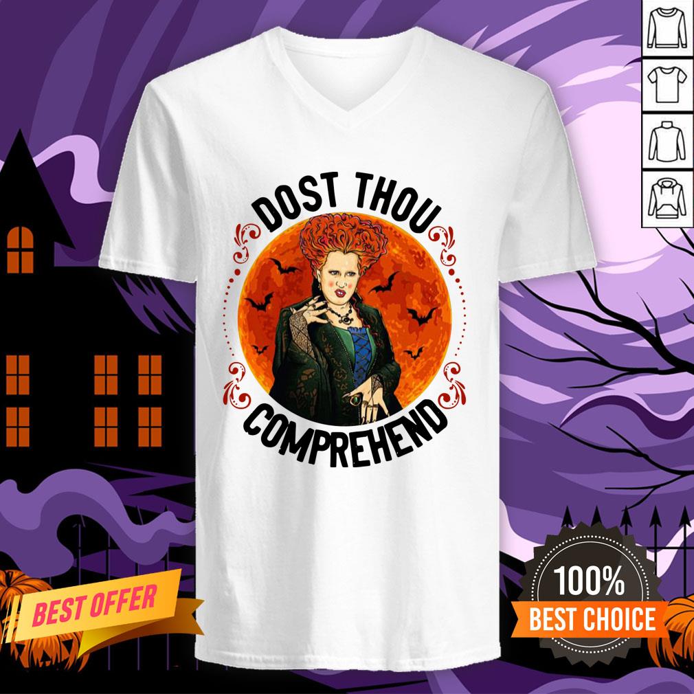Nice Dost Thou Comprehend Moon Halloween Shirt - Image 2