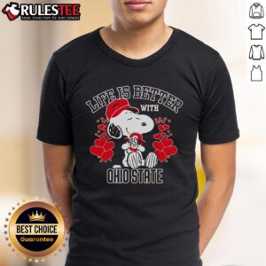 Top Snoopy Life Is Better With Ohio State Buckeyes T-Shirt