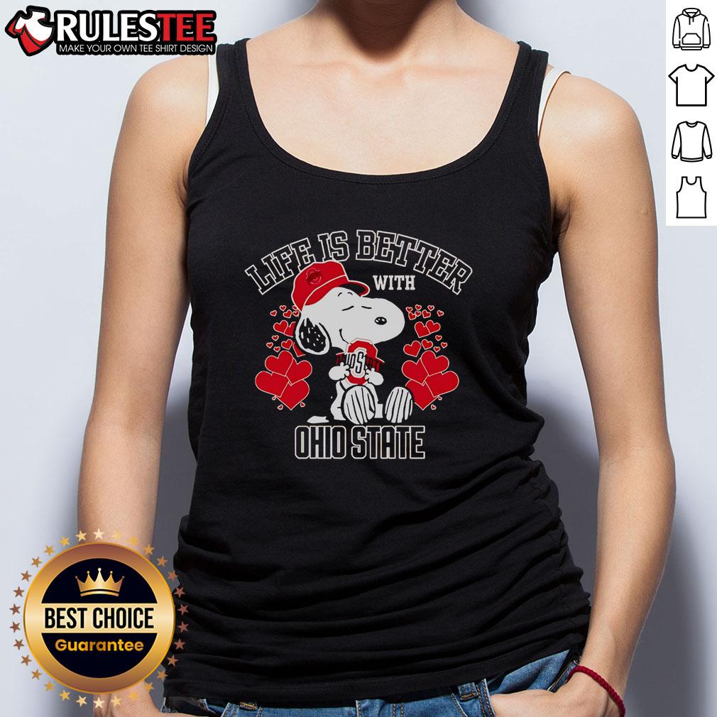 Top Snoopy Life Is Better With Ohio State Buckeyes T-Shirt - Image 4