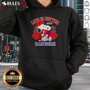 Alternative view of Top Snoopy Life Is Better With Rangers T-Shirt