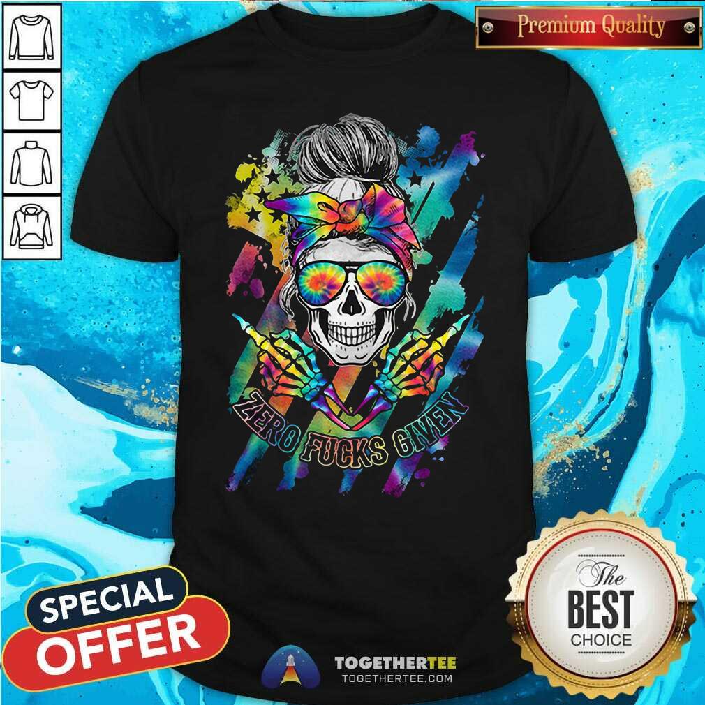 Grateful Zero Fucks Given Colorful Shirt