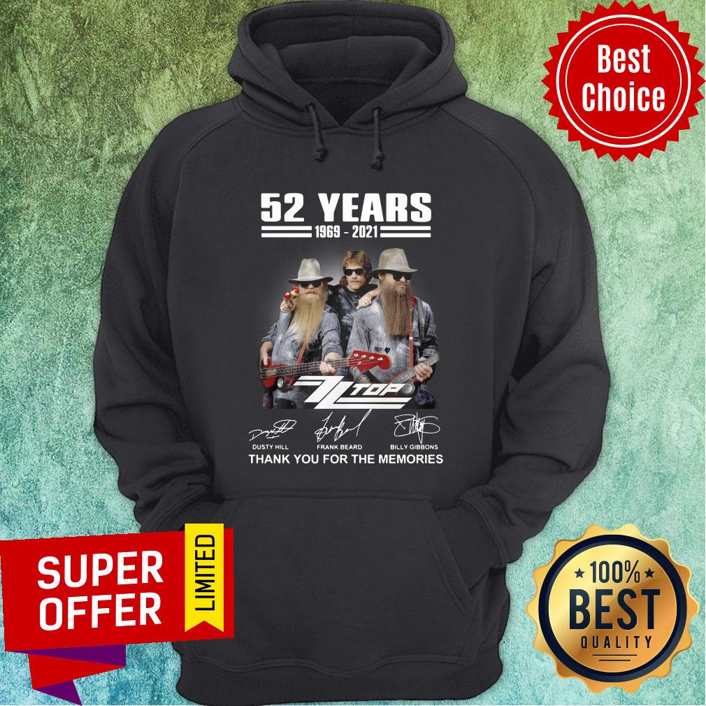Guitar 52 Years 1969 2021 Dusty Hill Frank Beard Billy Gibbons Thank You For The Memories Shirt - Image 5