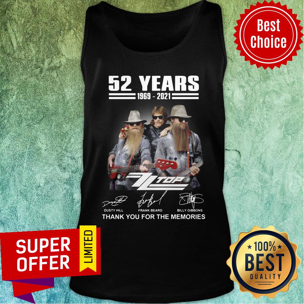 Guitar 52 Years 1969 2021 Dusty Hill Frank Beard Billy Gibbons Thank You For The Memories Shirt - Image 3