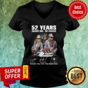 Alternative view of Guitar 52 Years 1969 2021 Dusty Hill Frank Beard Billy Gibbons Thank You For The Memories Shirt
