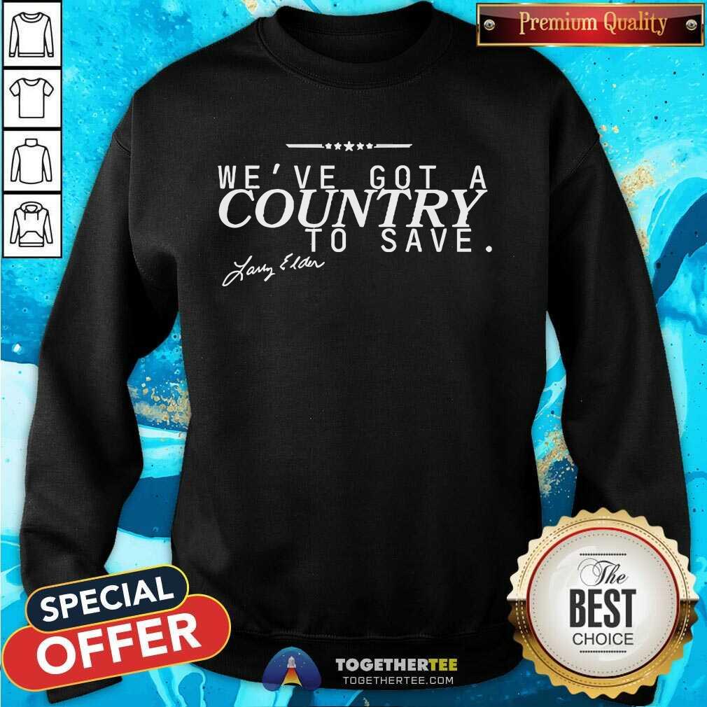 Top We've Got A Country To Save Larry Elder T-Shirt - Image 4