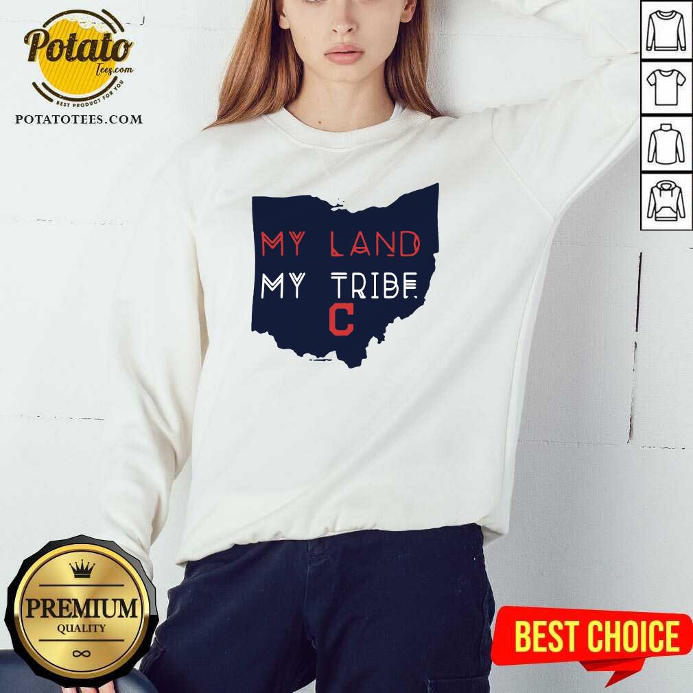 Official My Land My Tribe Cleveland Indians Shirt - Image 4