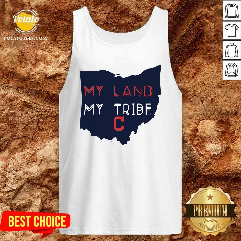 Official My Land My Tribe Cleveland Indians Shirt - Image 3