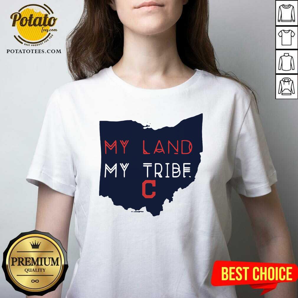 Official My Land My Tribe Cleveland Indians Shirt - Image 2