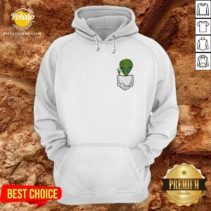 Alternative view of Alien Pocket Cool Funny Cute Peace Ufo Gift Shirt
