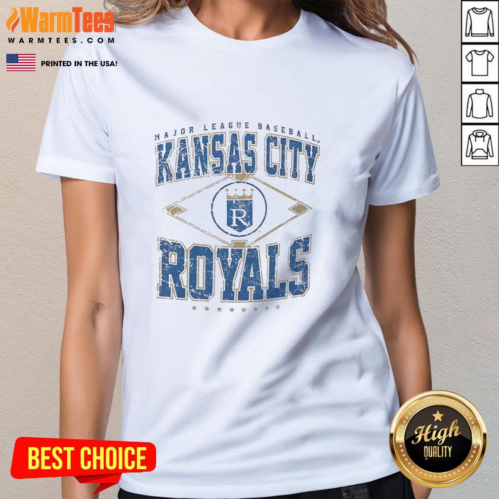 Awesome Kansas City Royals Major League Baseball Cooperstown Diamond T-Shirt - Image 3