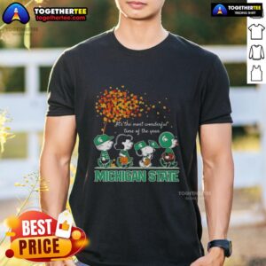Original Snoopy And Friends Michigan State It's The Most Wonderful Time Of The Year Autumn T-Shirt