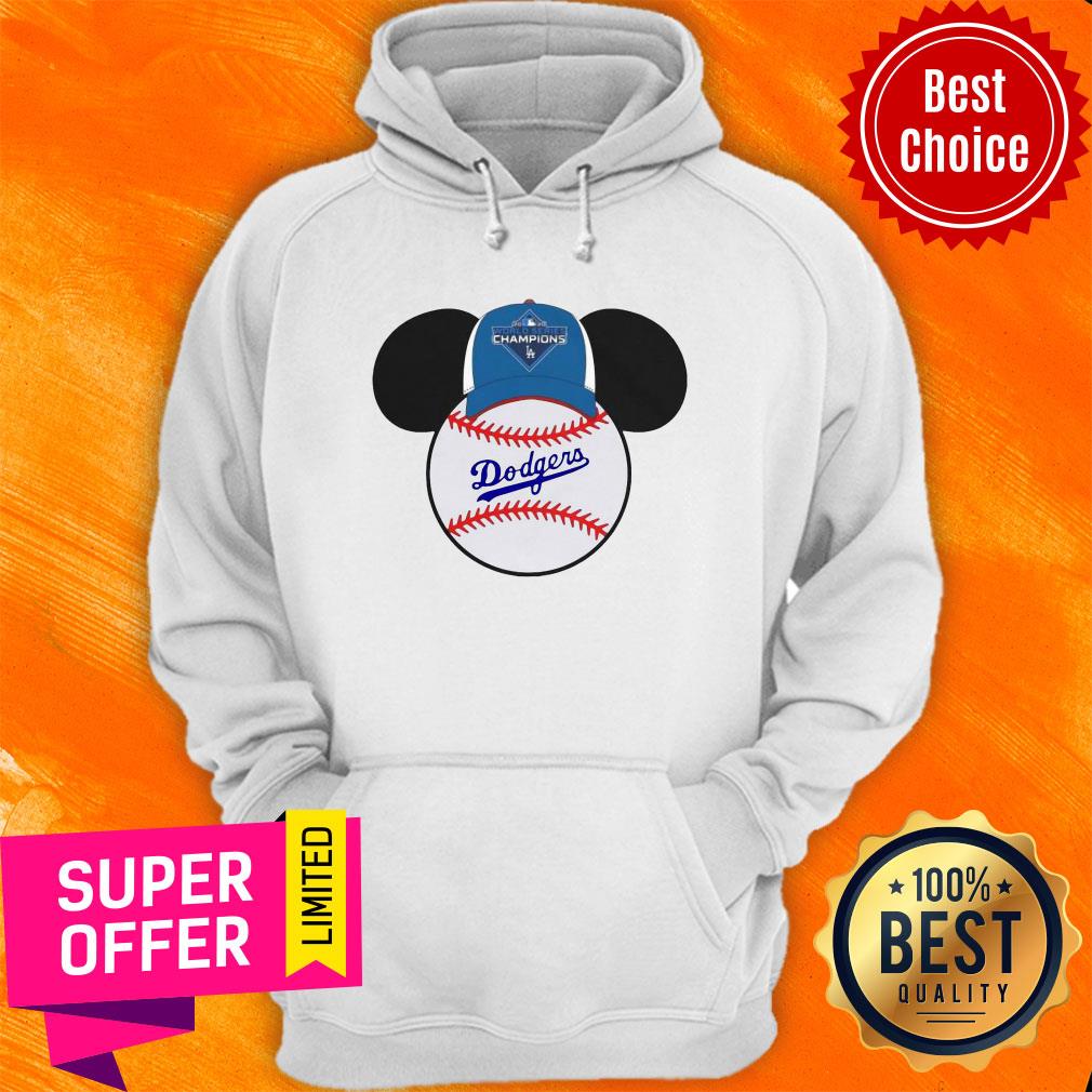 Funny L.A Dodgers Mickey Mouse Champions 2020 T-Shirt - Image 2