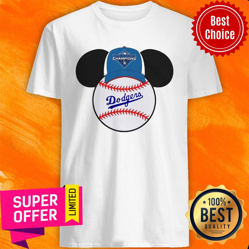 Funny L.A Dodgers Mickey Mouse Champions 2020 T-Shirt