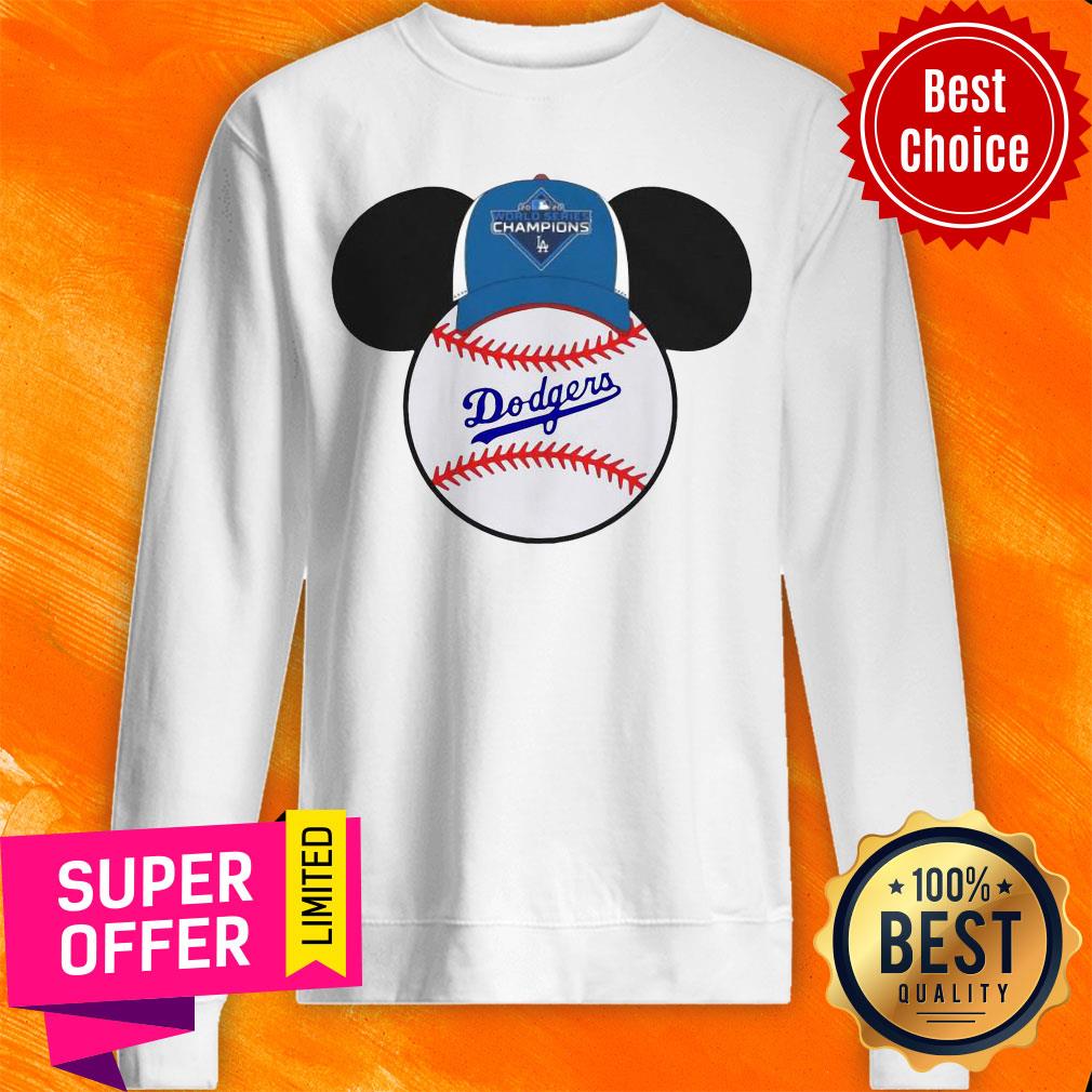 Funny L.A Dodgers Mickey Mouse Champions 2020 T-Shirt - Image 5