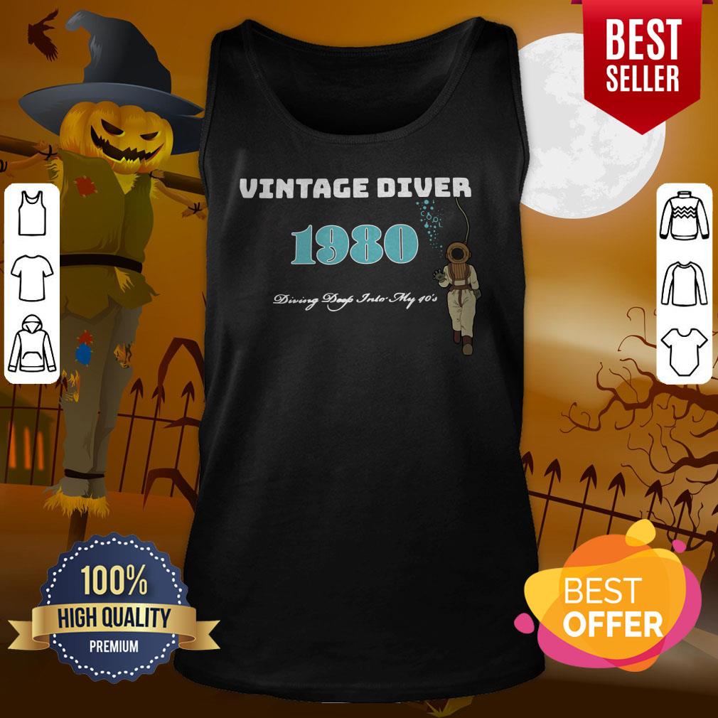 Important Vintage Diver 1980 Diving Deep Into My 40’s Shirt - Image 3