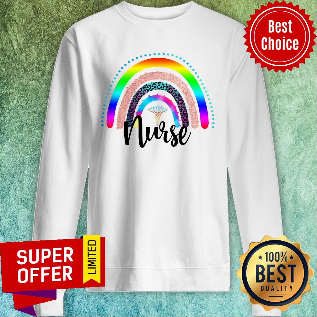 Premium Nurse Rainbow Leopard Shirt - Image 5