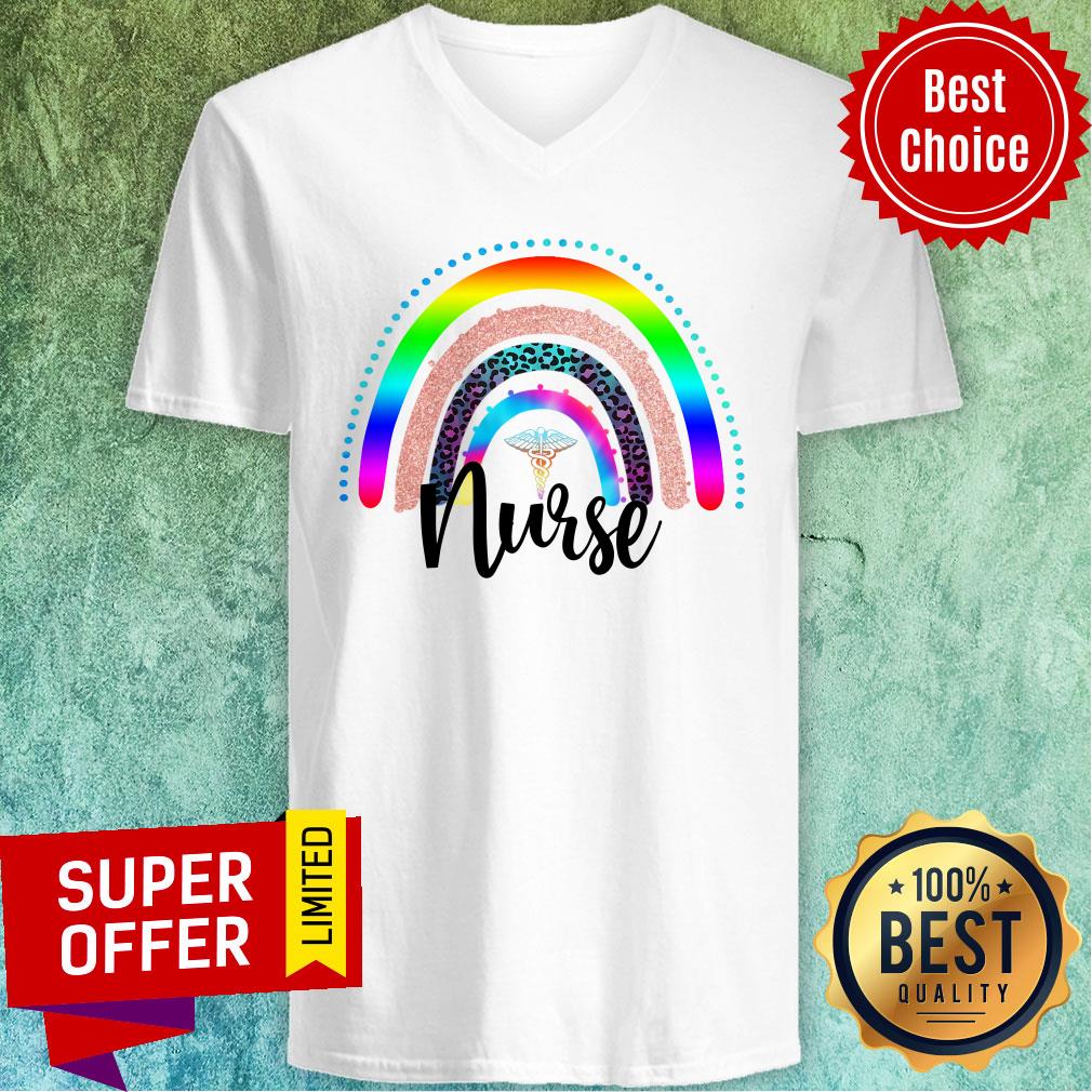Premium Nurse Rainbow Leopard Shirt - Image 3
