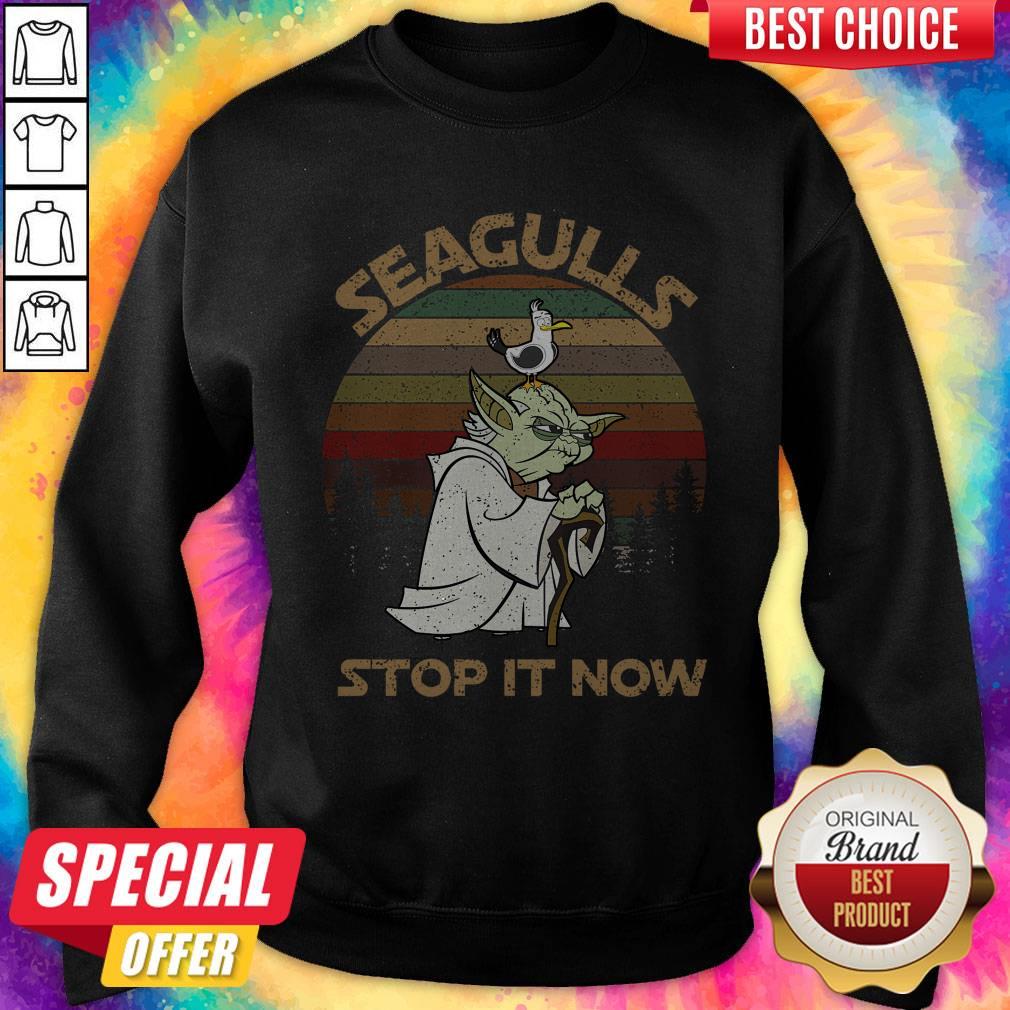 Top Yoda Seagulls Stop It Now Vintage Shirt - Image 5