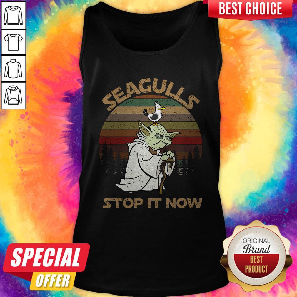 Top Yoda Seagulls Stop It Now Vintage Shirt - Image 4
