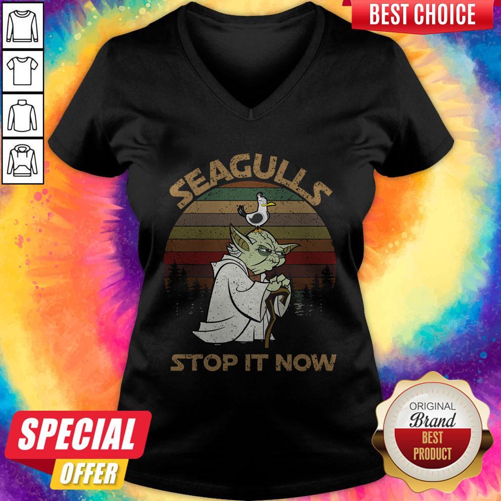 Top Yoda Seagulls Stop It Now Vintage Shirt - Image 3