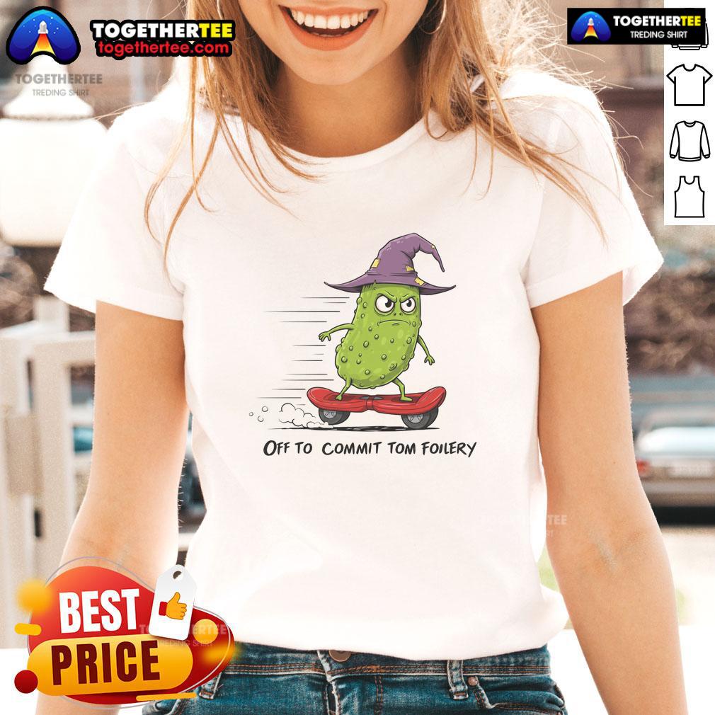 Nice Spooky Cucumber Wizard On Skateboard T-Shirt - Image 3