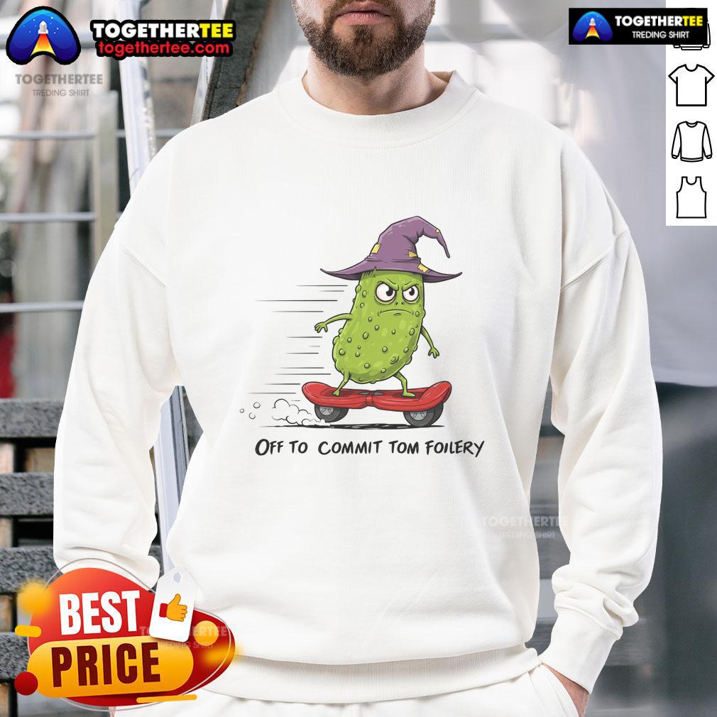 Nice Spooky Cucumber Wizard On Skateboard T-Shirt - Image 5