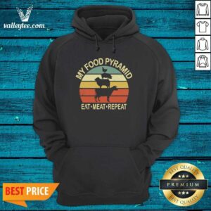 Alternative view of Beautiful My Food Pyramid Eat Meat Repeat BBQ Vintage Shirt